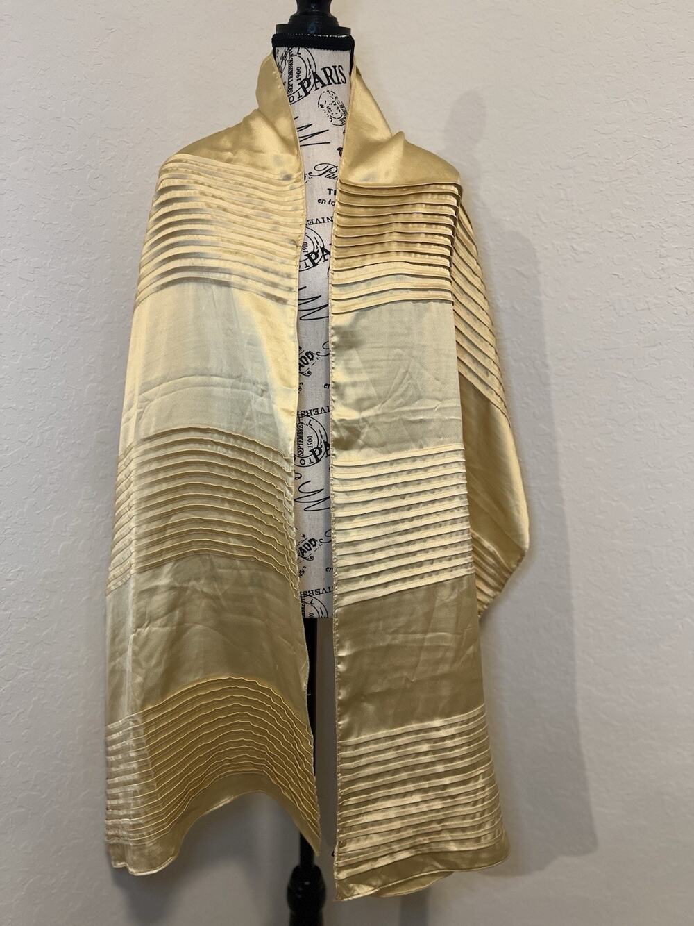 Valerie Steven’s Women’s Gold Wrap Scarf Holiday Fall Autumn